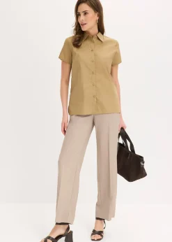 Chemisier manches courtes en popeline