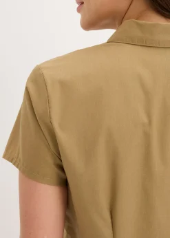 Chemisier manches courtes en popeline