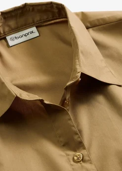 Chemisier manches courtes en popeline