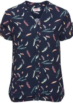 Chemisier manches courtes en viscose fluide