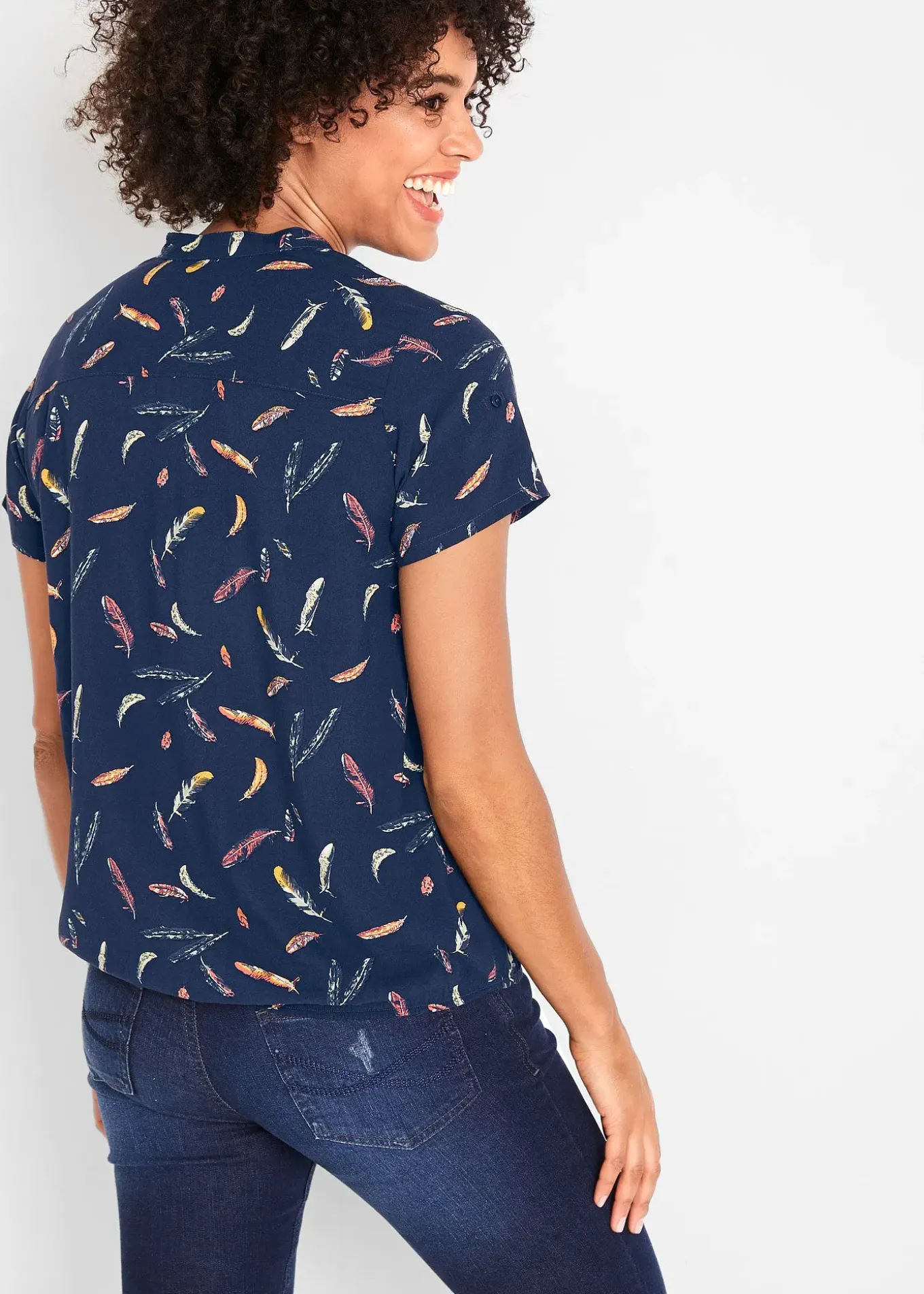 Chemisier manches courtes en viscose fluide