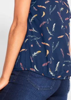 Chemisier manches courtes en viscose fluide