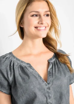 Chemisier manches courtes 100% coton