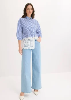 Chemisier oversize à broderie anglaise