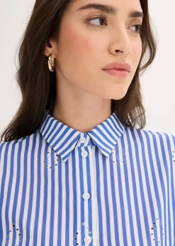 Chemisier oversize à broderie anglaise