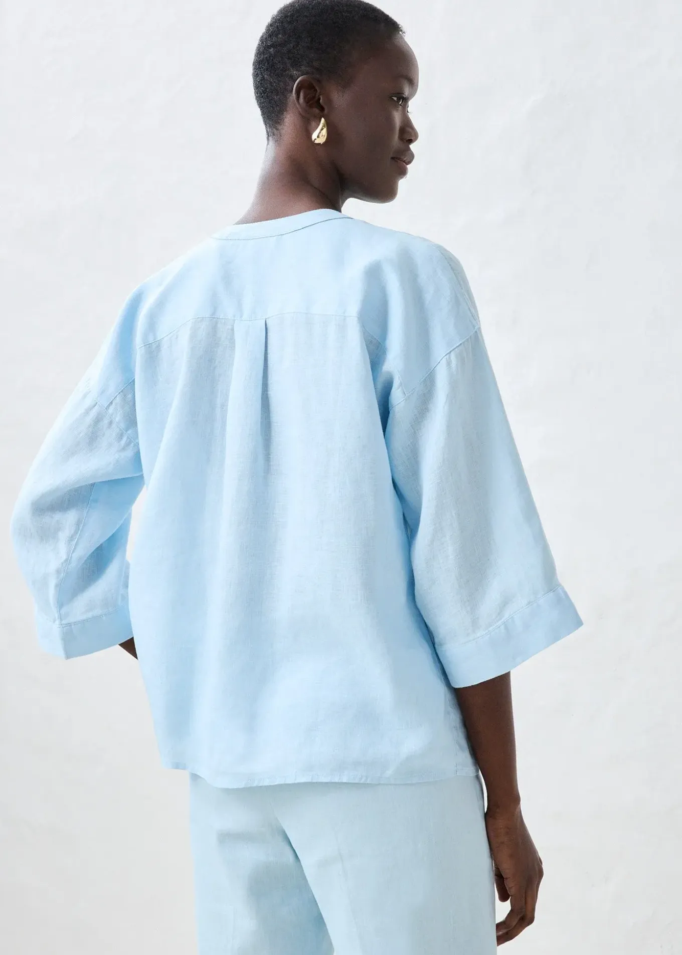 Chemisier oversize 100% lin