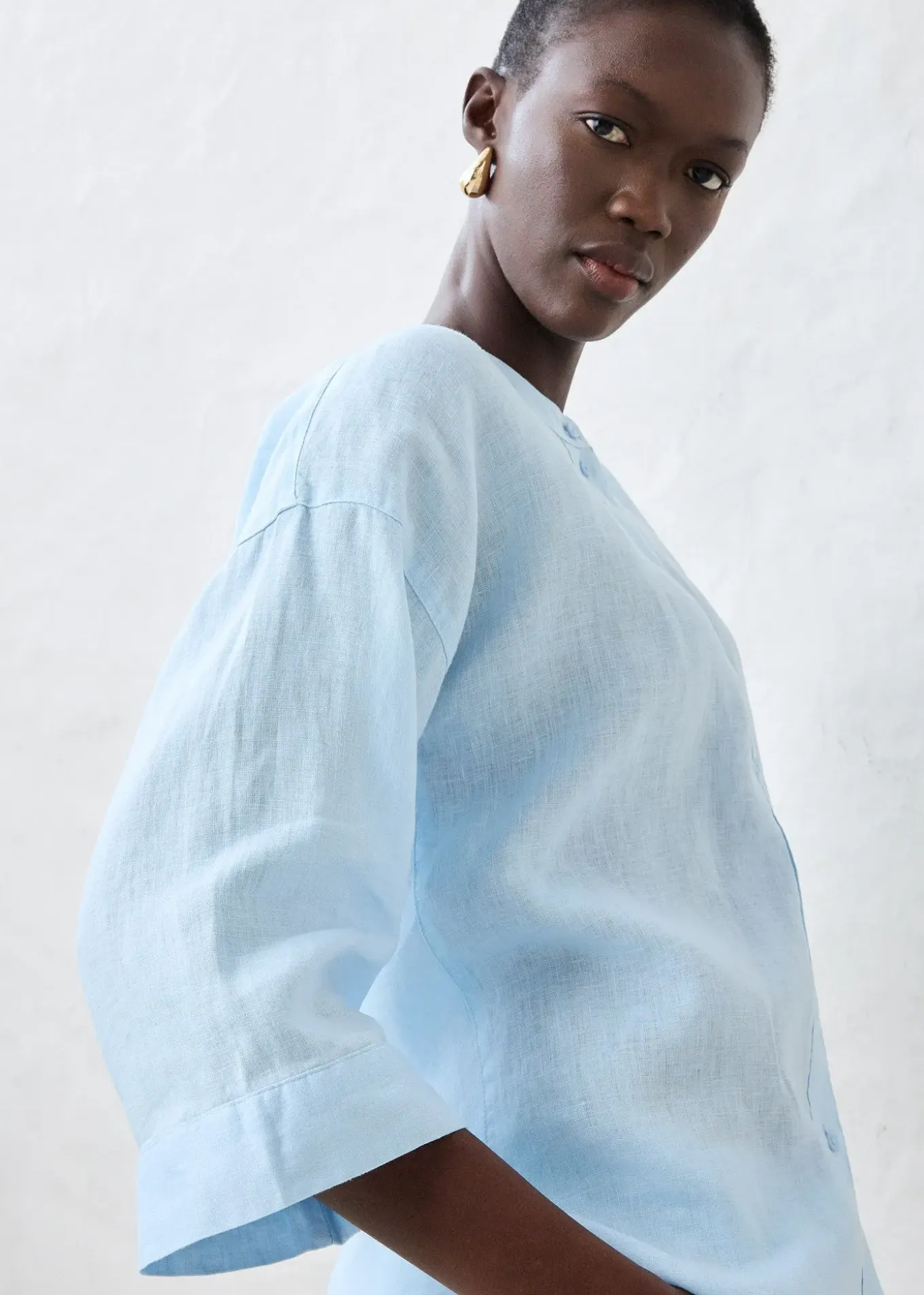 Chemisier oversize 100% lin