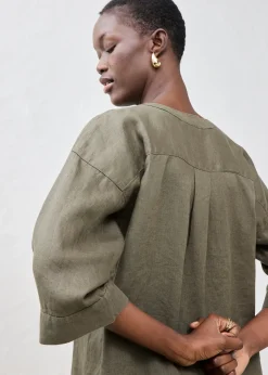 Chemisier oversize 100% lin