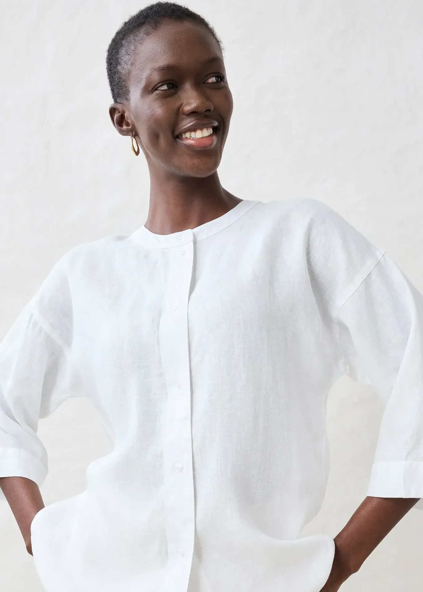 Chemisier oversize 100% lin