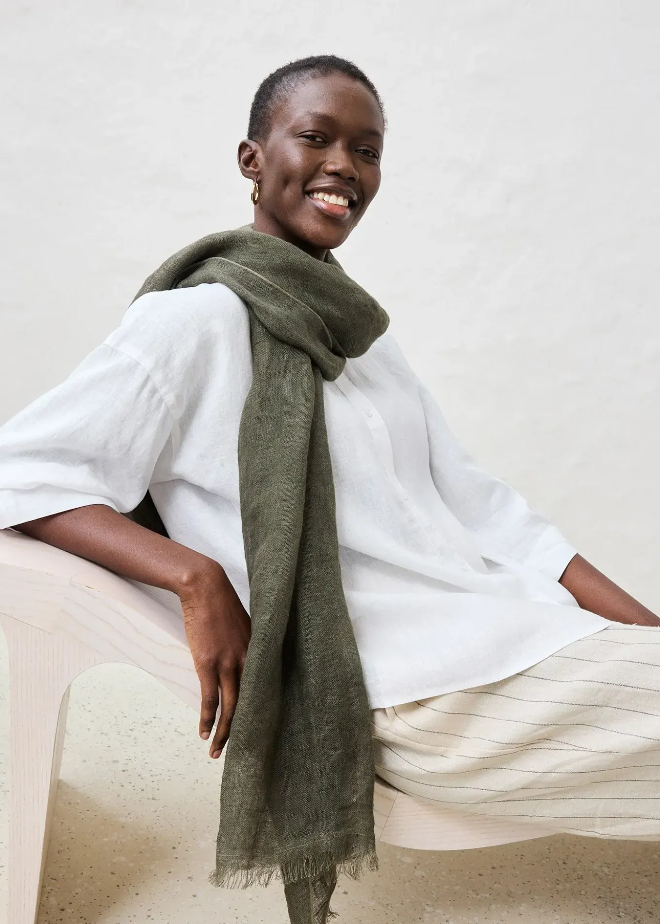 Chemisier oversize 100% lin