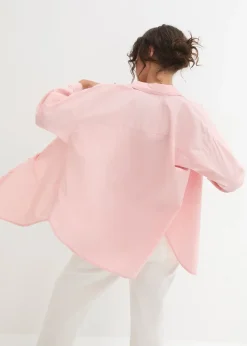 Chemisier oversize en coton, manches 3/4