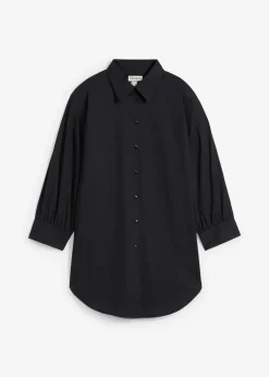 Chemisier oversize en coton, manches 3/4