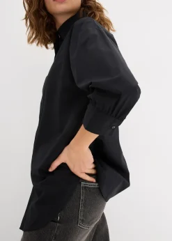 Chemisier oversize en coton, manches 3/4