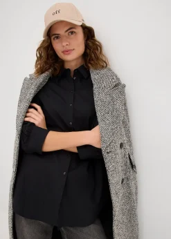 Chemisier oversize en coton, manches 3/4