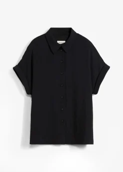 Chemisier oversize en crêpe texturé