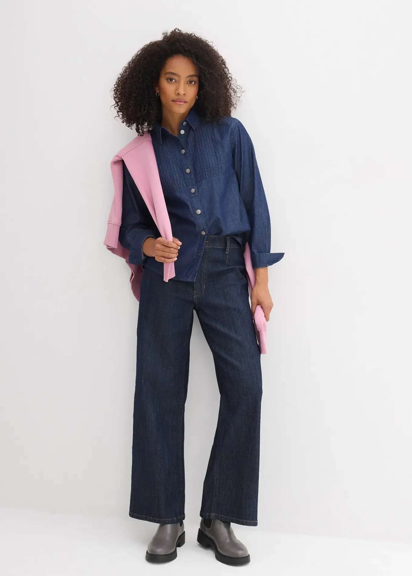 Chemisier oversize en jean