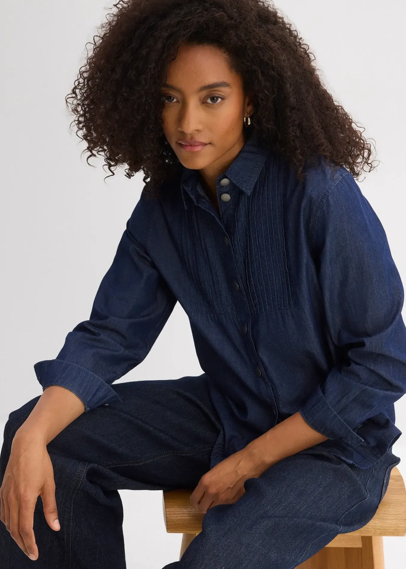 Chemisier oversize en jean