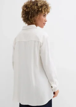 Chemisier oversize en lin mélangé