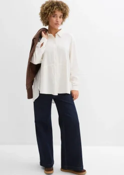 Chemisier oversize en lin mélangé