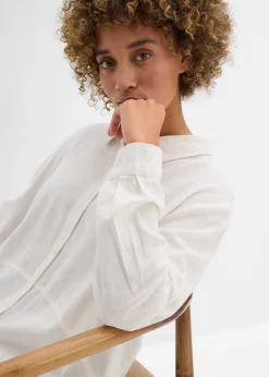 Chemisier oversize en lin mélangé