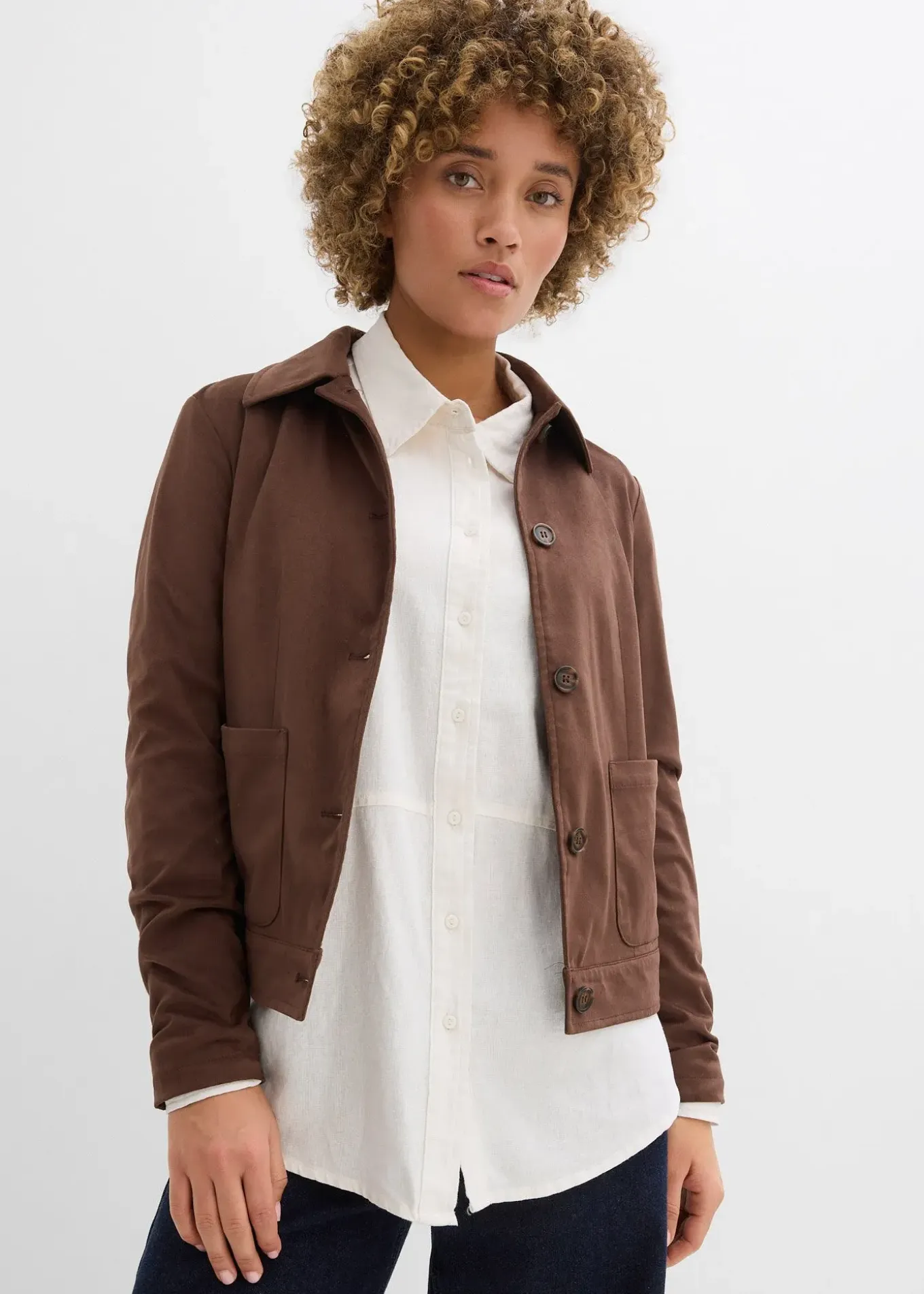 Chemisier oversize en lin mélangé