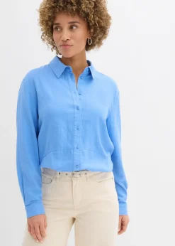 Chemisier oversize en lin mélangé