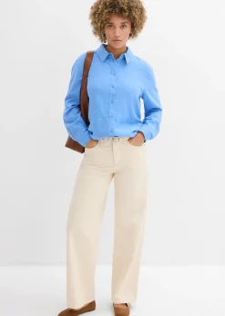 Chemisier oversize en lin mélangé