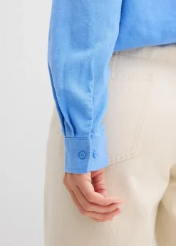 Chemisier oversize en lin mélangé