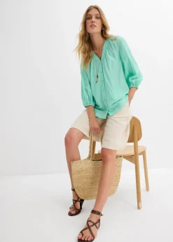 Chemisier oversize en viscose mélangée