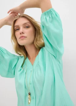 Chemisier oversize en viscose mélangée