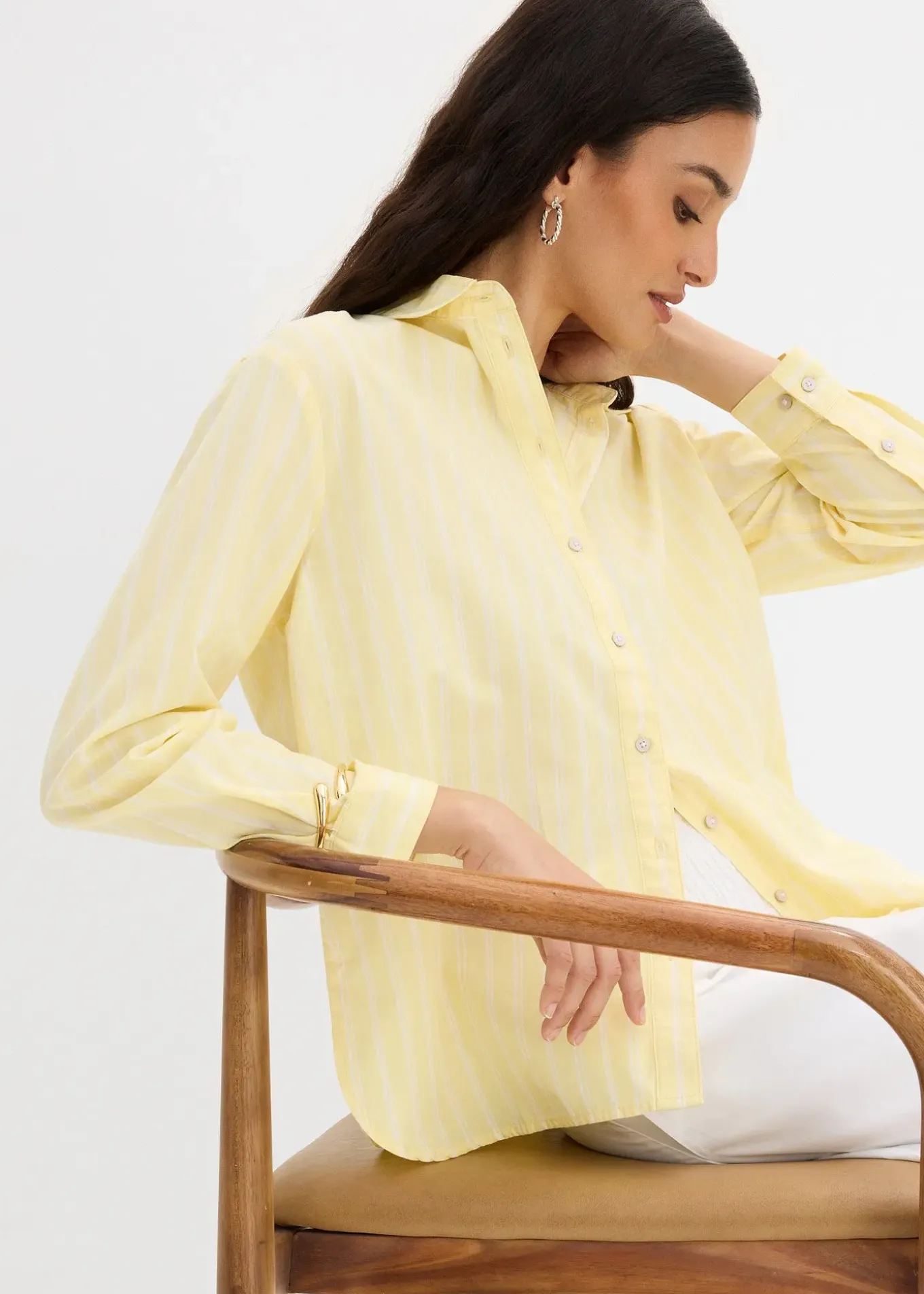 Chemisier rayé 100% coton