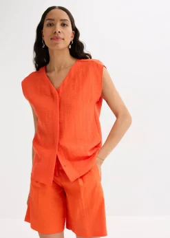 Chemisier sans manches en viscose mélangée