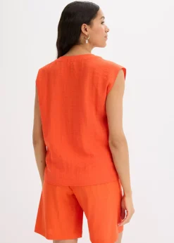 Chemisier sans manches en viscose mélangée