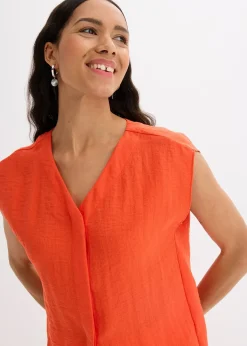 Chemisier sans manches en viscose mélangée