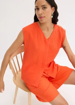 Chemisier sans manches en viscose mélangée