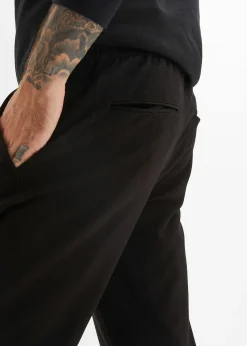 Chino extensible à taille élastiquée, droit et ample
