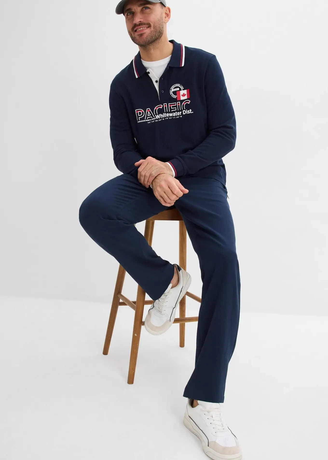 Chino extensible à taille élastiquée, droit et ample