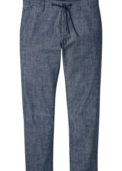 Chino regular et droit en chambray