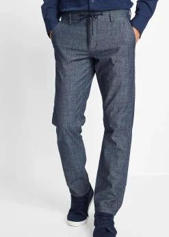 Chino regular et droit en chambray