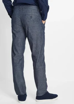 Chino regular et droit en chambray