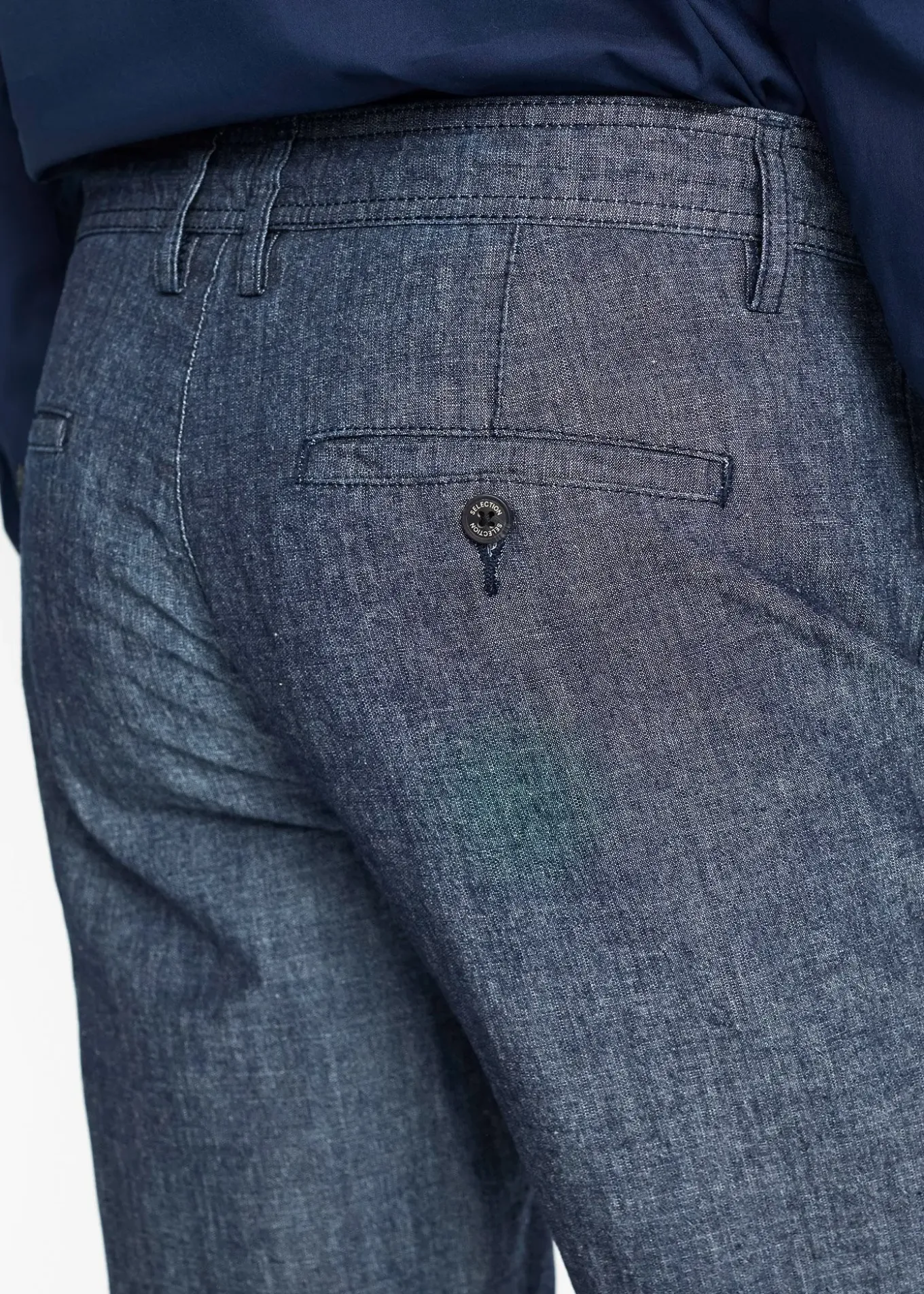 Chino regular et droit en chambray