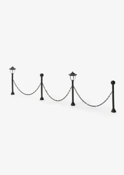 Éclairage solaire bordure de chemin avec chaîne