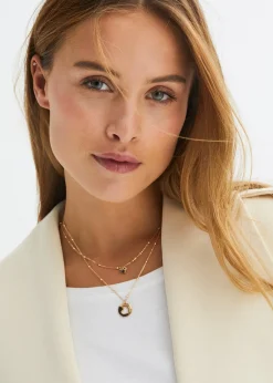 Colliers (ens. 2 pces) avec pendentifs cœurs