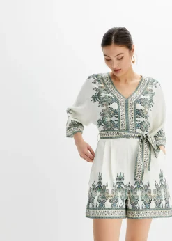 Combi short avec lin