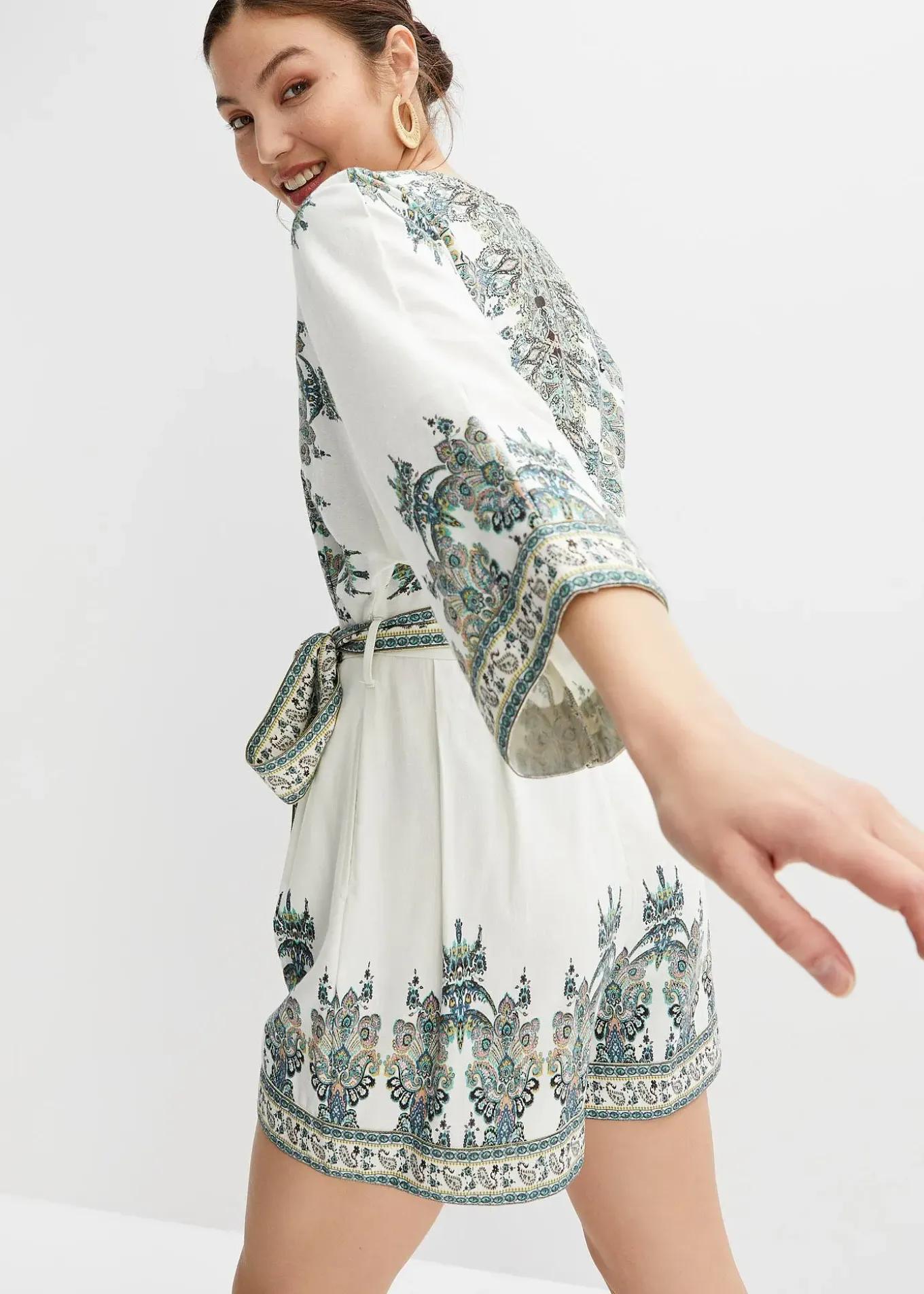 Combi short avec lin