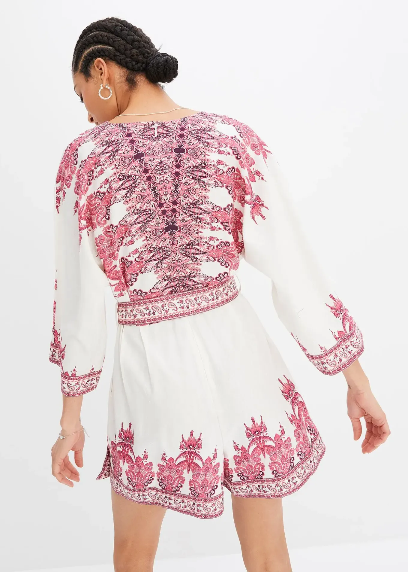 Combi short avec lin