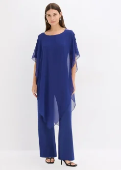 Combinaison à drapé en mousseline légère