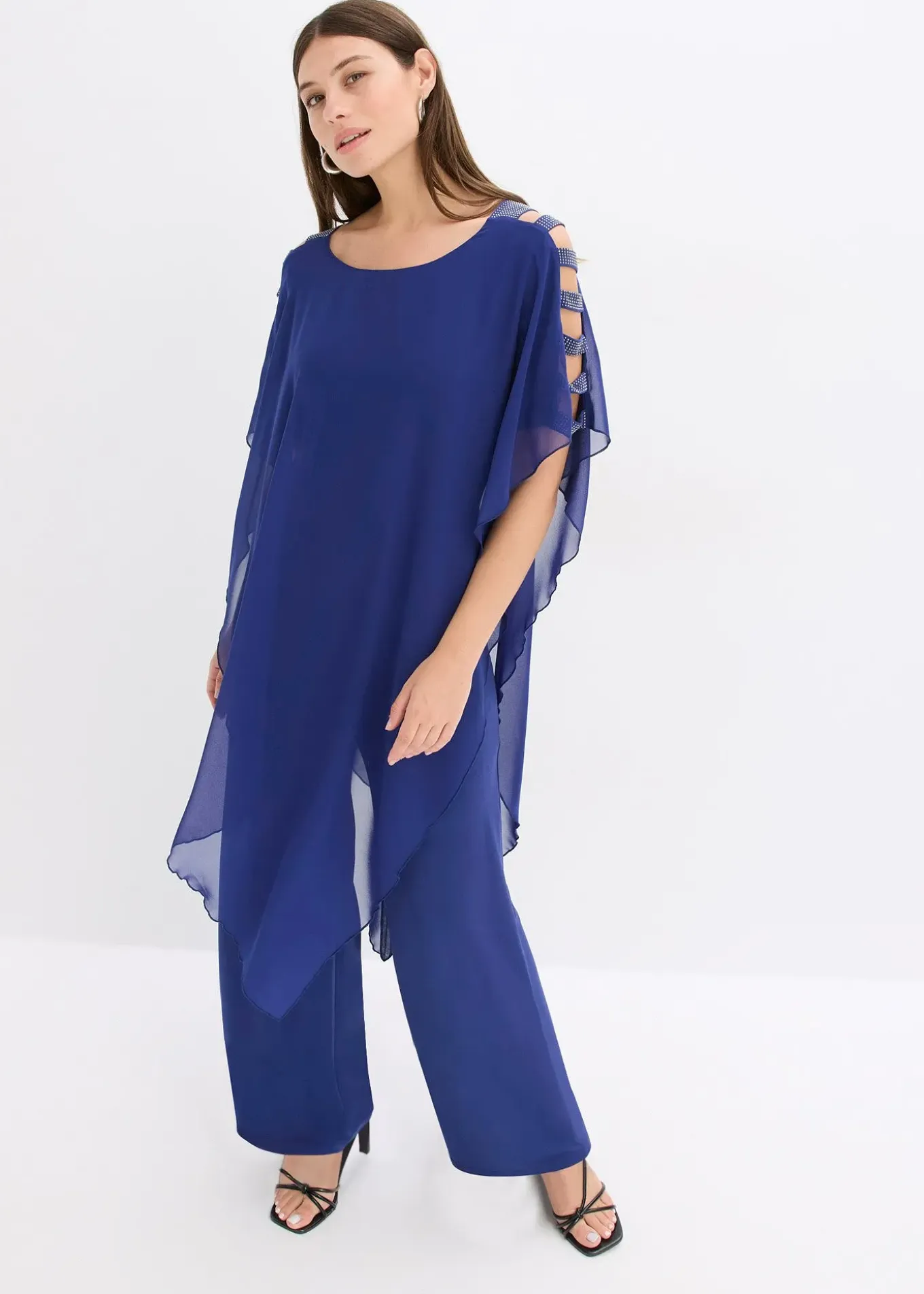 Combinaison à drapé en mousseline légère