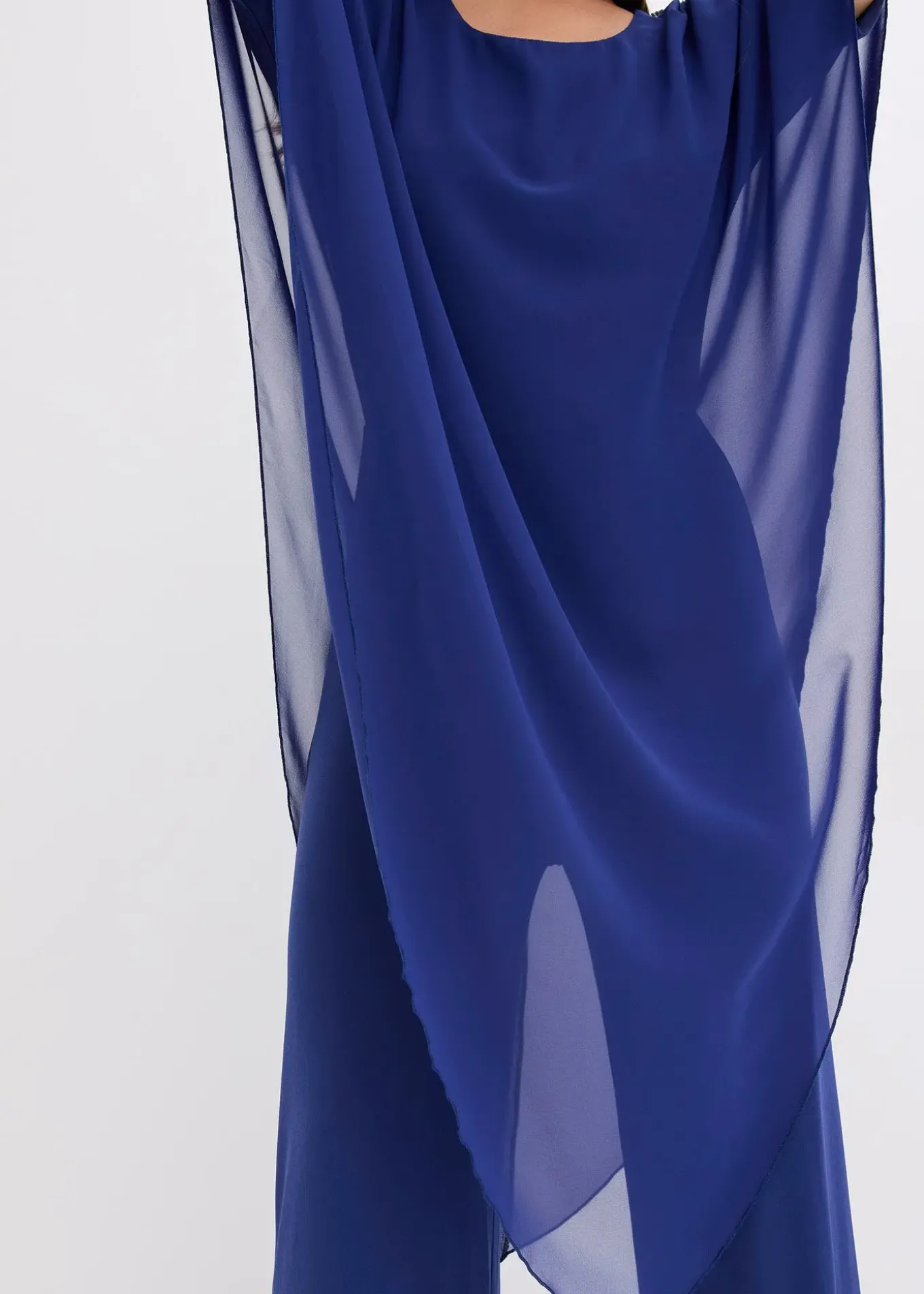 Combinaison à drapé en mousseline légère