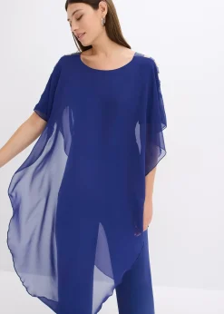 Combinaison à drapé en mousseline légère